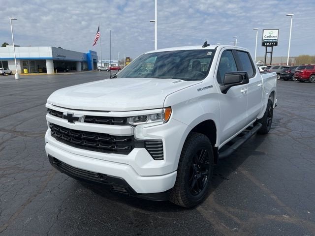 2026 Chevrolet Silverado 1500 RST in Summit White — front three-quarter view