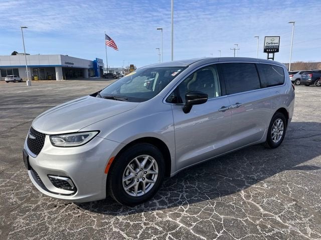2024 Chrysler Pacifica Touring L in Silver — front three-quarter view