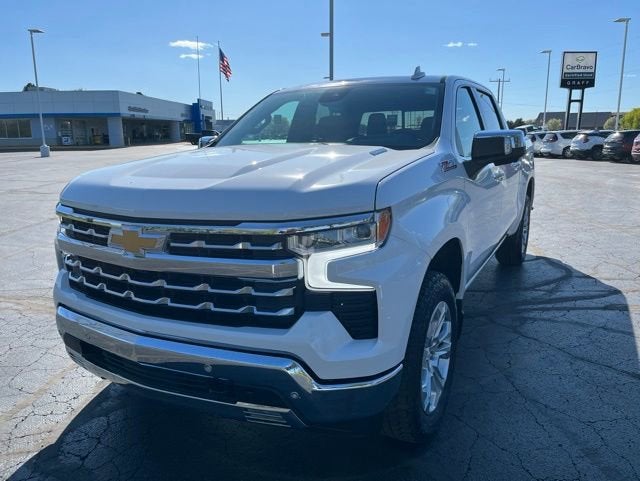 2026 Chevrolet Silverado 1500 LTZ in Summit White — front three-quarter view
