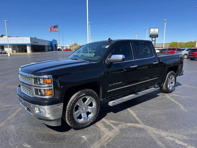 2015 Chevrolet Silverado 1500 LTZ in Black — front three-quarter view